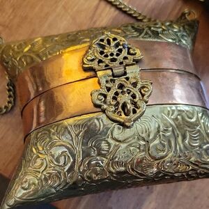 Source Unknown Gold and Bronze Mini Bag